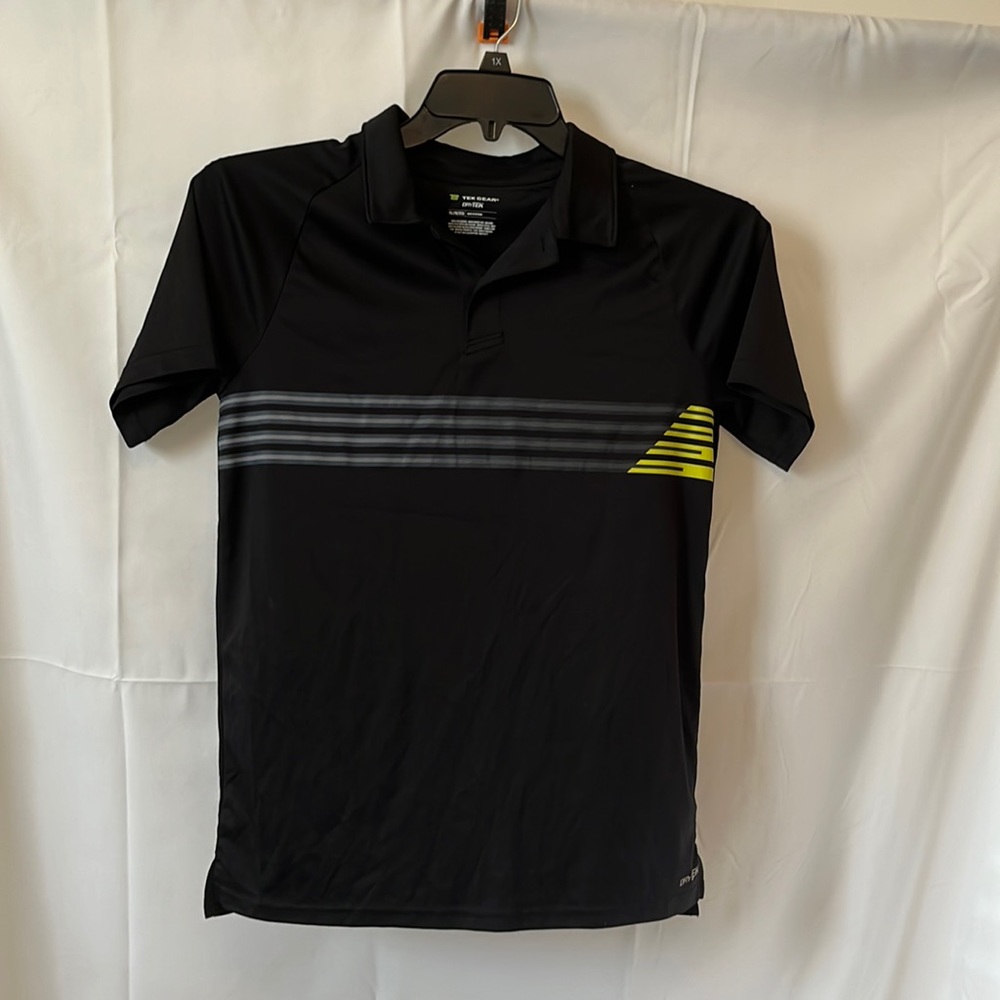 🔴 5 items for $25 Sale! Boy's Tek Gear DryTEK Black Polo XL
